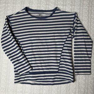 JCP Womans Striped Knit Top Size‎ S Cotton Blend Sailor Coastal Resort Nautical